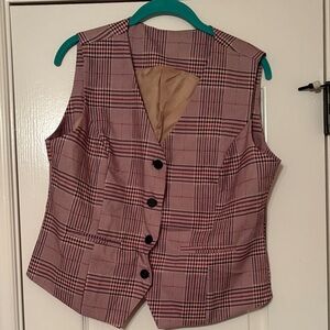 Plaid Button-Up Vest